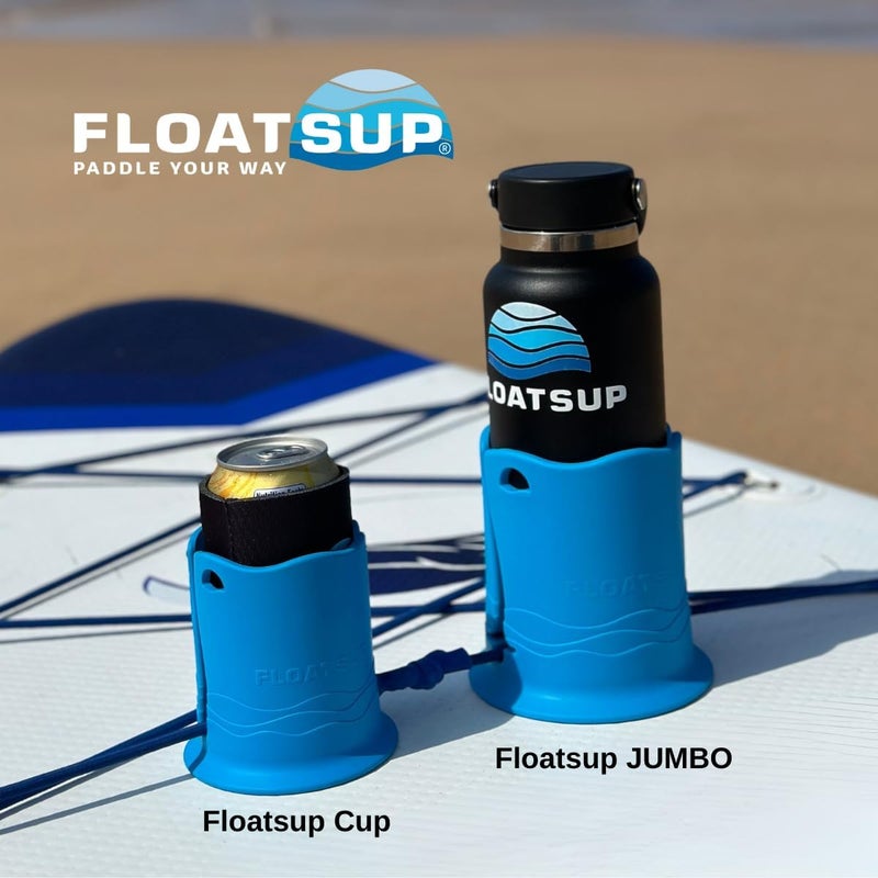 Floatsup حامل زجاجة ماء كبير لوح التجديف وكاياك ® جامبو (وردي نيون) - Image 5